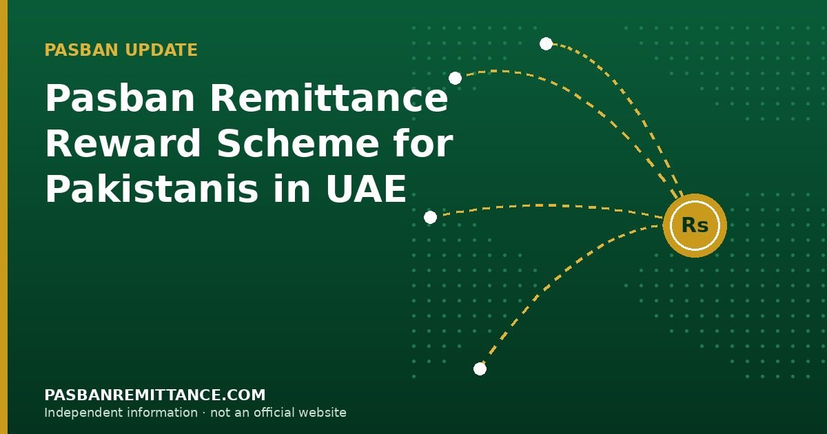 Pasban Remittance Reward Scheme for Pakistanis in UAE — illustration
